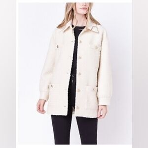 Express English factor oversized tweed jacket